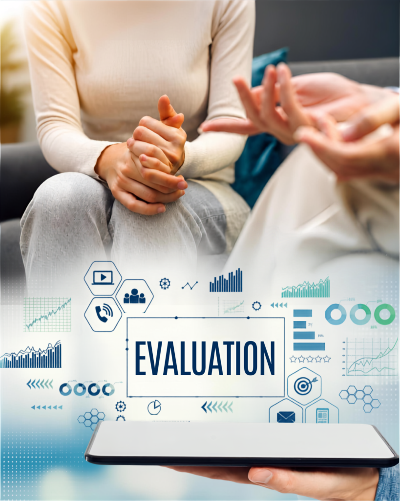 A psychiatrist or mental health professional talking with an adult patient during a counseling or evaluation session in an office.
