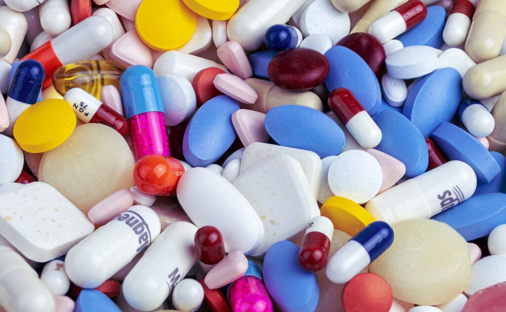 What to expect at first psychiatric visit - medication options including colorful pills and capsules prescribed at psychiatric appointments