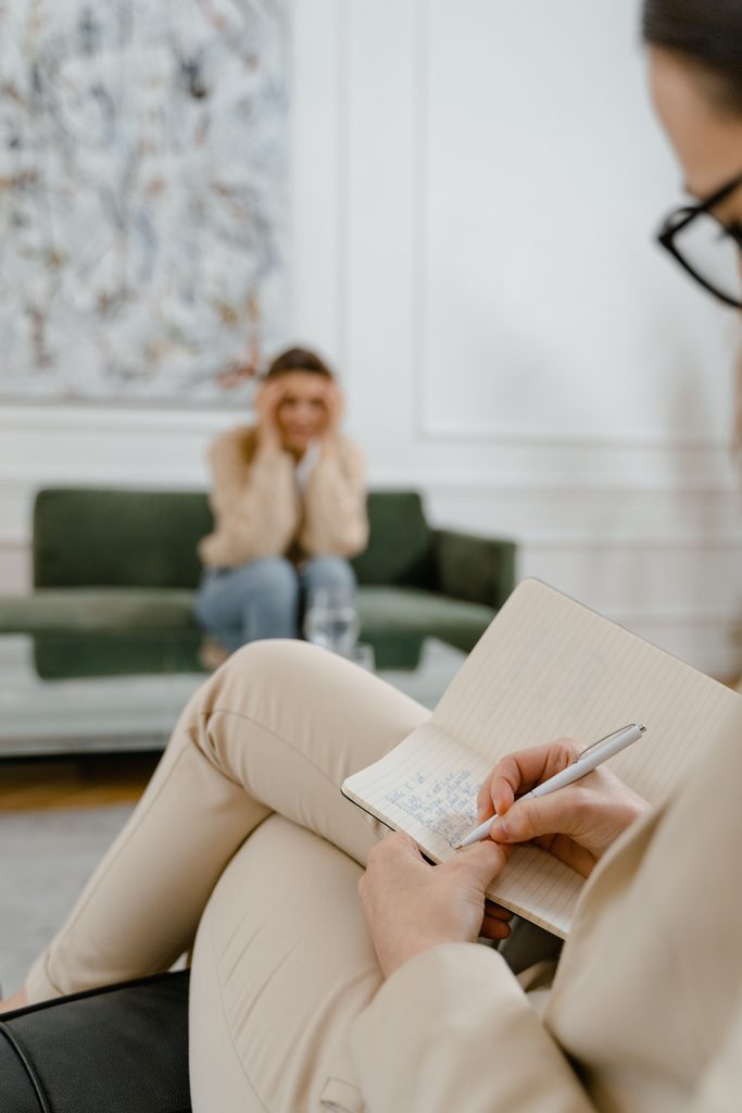 Person reviewing mental health services in McKinney, Texas